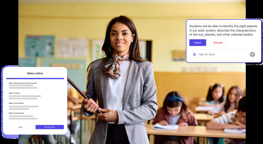 Edcafe AI dashboard interface designed for schools and educational institutions